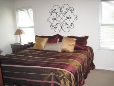 Master bedroom with queen bed